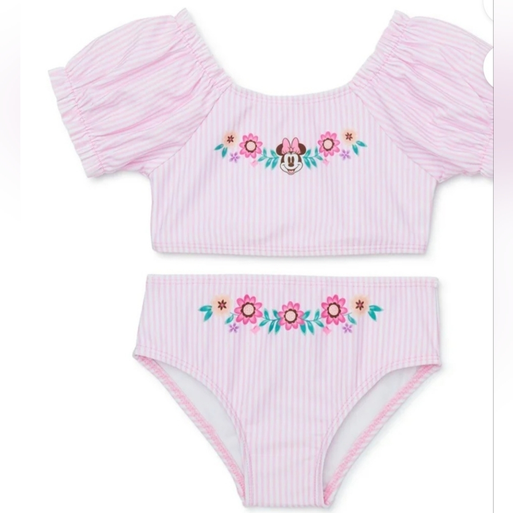 *Swimsuit, Disney Junior MINNIE, 2 Pieces, Toddler Girls, 5T NWT